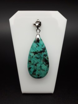 Pendentif jaspe turquoise...