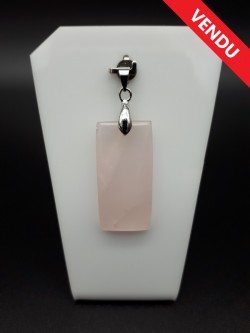 Pendentif quartz rose