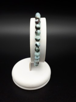 Bracelet larimar perles 6mm