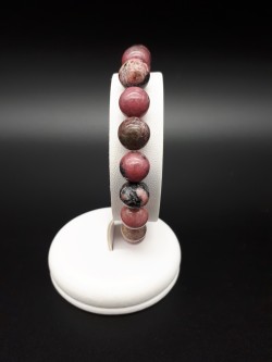 Bracelet rhodonite perles 10mm