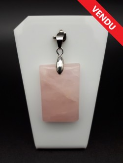 Pendentif quartz rose