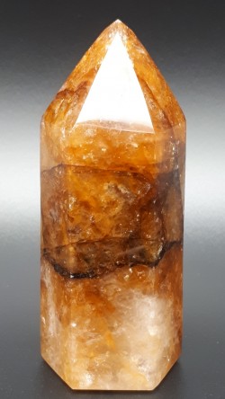 Pointe quartz guérisseur doré