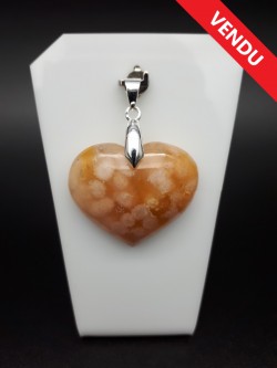 Pendentif agate fleur