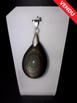 Pendentif obsidienne œil...