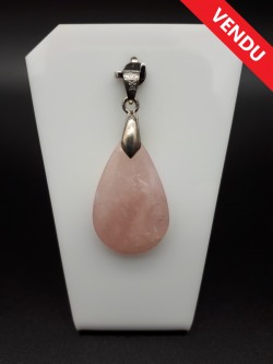 Pendentif quartz rose