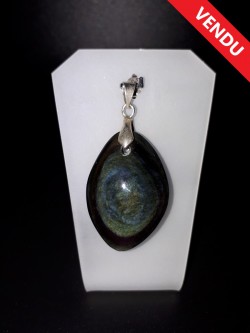 Pendentif obsidienne œil...