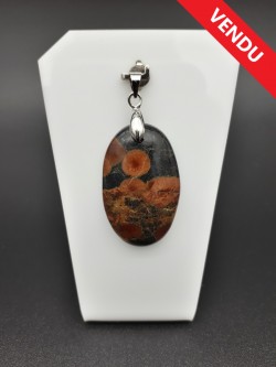 Pendentif obsidienne peanut