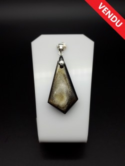 Pendentif obsidienne dorée