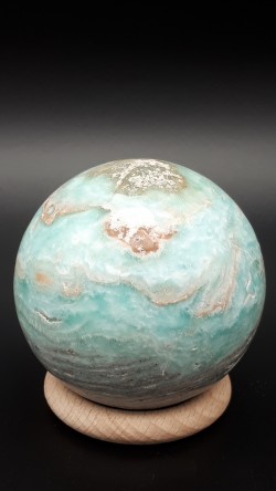 Sphère aragonite bleue