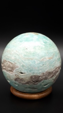Sphère aragonite bleue