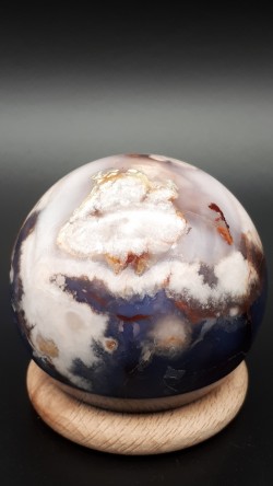 Sphère agate fleur