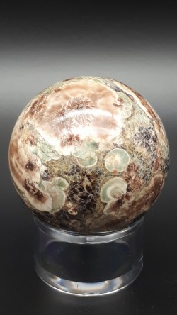 Sphère agate fleur