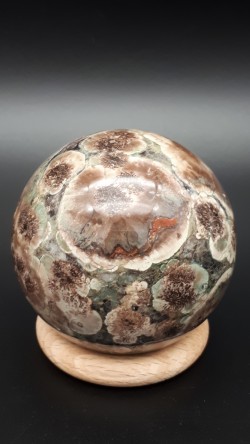 Sphère agate fleur
