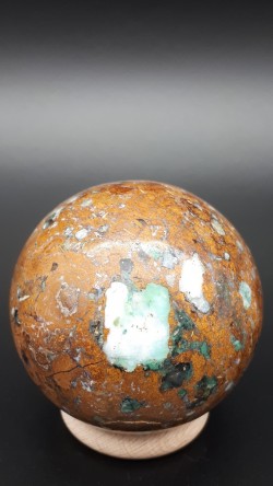 Sphère dickite sur jaspe
