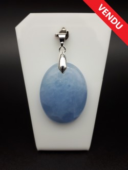 Pendentif calcite bleue