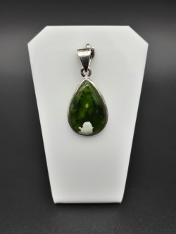 Pendentif chrome calcédoine