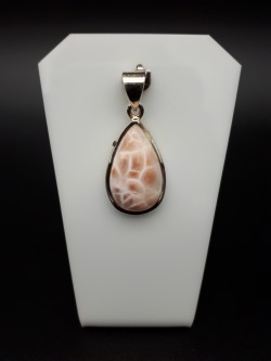 Pendentif larimar rose