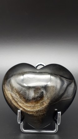 Cœur obsidienne dorée