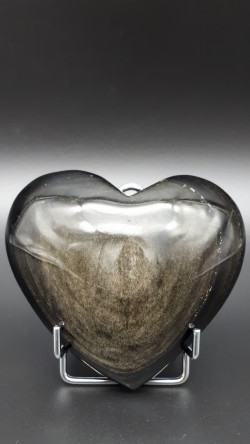 Cœur obsidienne dorée