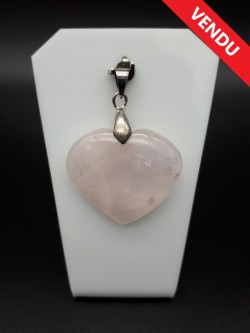 Pendentif quartz rose