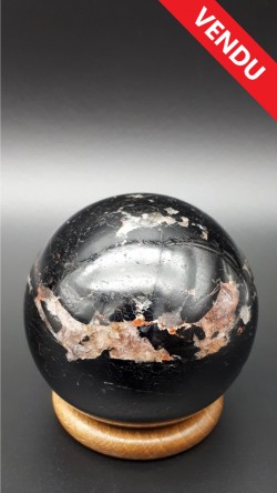 Sphère tourmaline noire