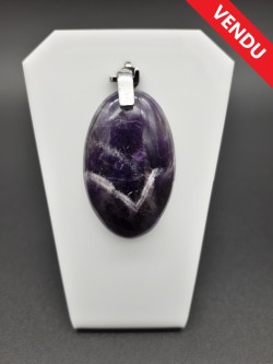 Pendentif améthyste chevron