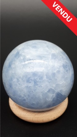 Sphère calcite bleue
